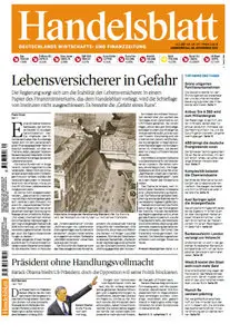Das Handelsblatt vom 08 November 2012
