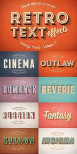 CreativeMarket - Photoshop Retro Text Effects vol.2