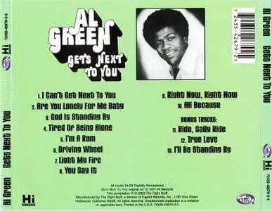Al Green - Gets Next To You (1971) [2003, Remastered with Bonus Tracks]