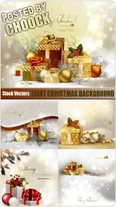 Light Christmas background - Stock Vector