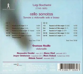 Gaetano Nasillo - Boccherini: Cello Sonatas (2012)