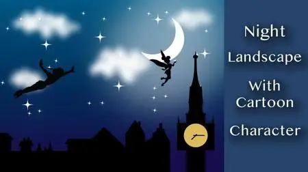 Creating  Night Landscape With Cartoon Characters In Adobe Illustrator 0086a970_medium