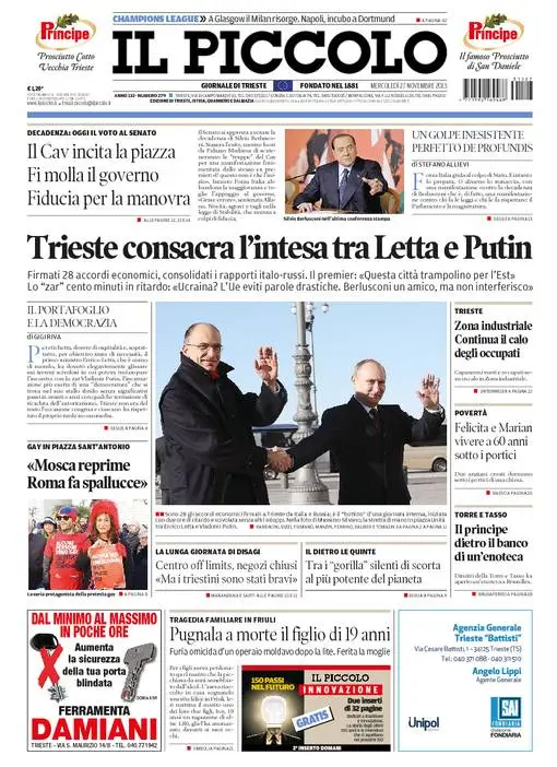 Il Piccolo Trieste/Gorizia - 27.11.2013