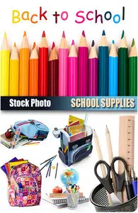 UHQ Stock Photo - School Supplies