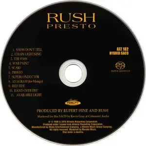 Rush - Presto (1989) [2014 Audio Fidelity] **REPOST - NEW RIP**