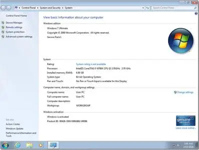 Windows 7 SP1 Ultimate Build 7601.24548