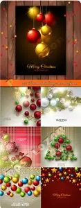 2015 Christmas balls holiday vector background 