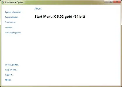 Start Menu X Pro 5.02