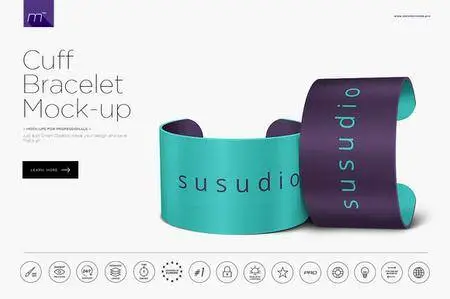 CreativeMarket - Cuff Bracelet Mock-up