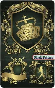 Stock Vector - Shield Pattern