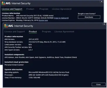AVG Internet Security 2013 13.0 Build 3272a6212