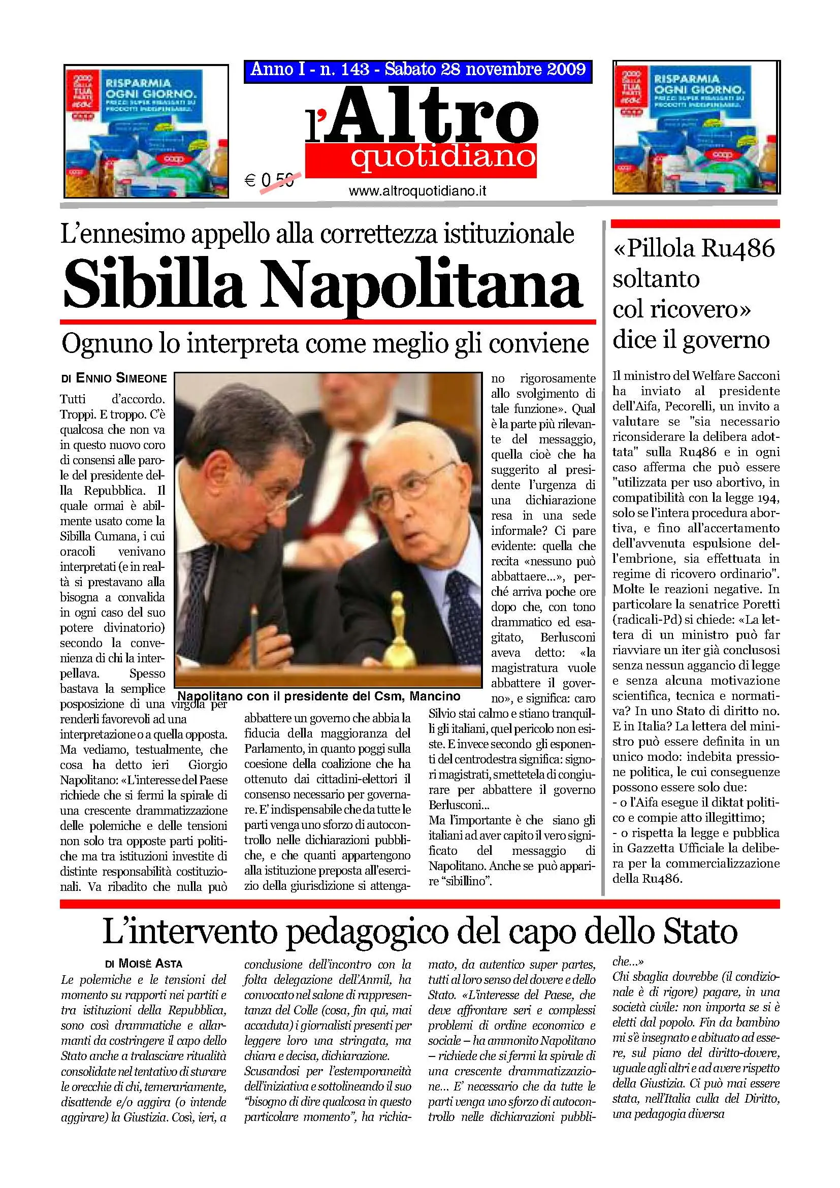 Altro Quotidiano 28.11.2009
