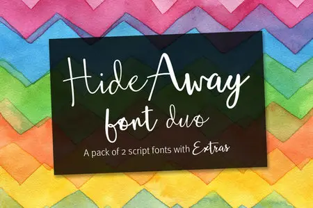 CreativeMarket - Hide Away font pair + extras