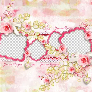 5 Pink Flowers Quick Pages