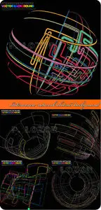 Interwoven network abstract background vector