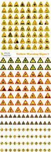 Vectors - Yellow Warning Signs 7