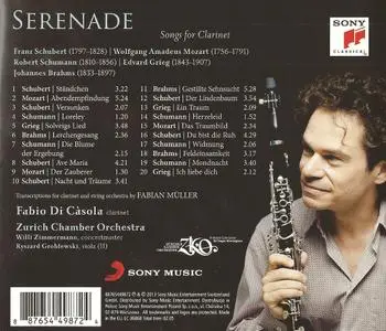 Fabio di Càsola - Serenade - Songs for Clarinet: Brahms, Grieg, Mozart, Schubert, Schumann (2013)