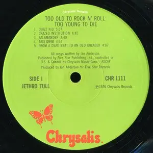 Jethro Tull ‎– Too Old To Rock N’ Roll: Too Young To Die {US Original} vinyl rip 24/96