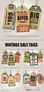 Vintage Sale Tags Vector