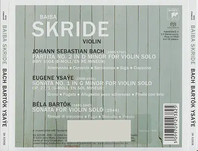 Baiba Skride - Bach, Bartok, Ysaye (2004) {Hybrid-SACD // EAC Rip} [Quality Upgrade-Artwork]