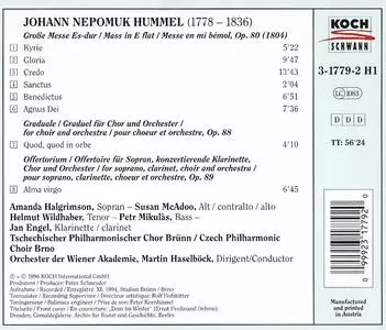 Martin Haselböck, Orchester der Wiener Akademie - Hummel: Mass, Op. 80; Graduale, Op. 88; Offertorium, Op. 89 (1996)