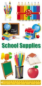 School Supplies Vector