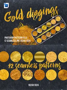 Creativemarket - Gold Diggings Fill Patterns