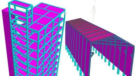 Practical Staadpro Connect G+9 Bldg & Steel Warehouse Design