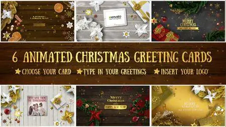 6 Christmas Greeting Cards - Project for After Effects (VideoHive)