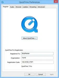 QuickTime Pro 7.7.6.80.95
