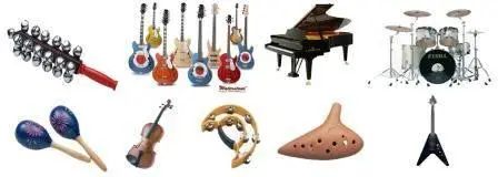 Music instruments - for Photoshop