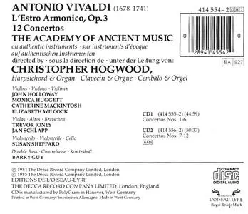 The Academy of Ancient Music, Christopher Hogwood - Vivaldi: L'Estro Armonico op.3 (1997)