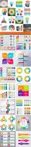 Infographics business concept flat design vector 18