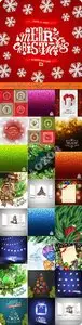 2016 Merry Christmas and Happy New Year vector background 29
