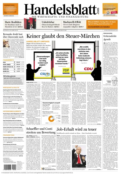 Handelsblatt vom 22.07.2009