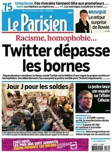 Le Parisien + Cahier Paris du Mercredi 9 Janvier 2013