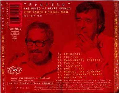 Jimmy Rowles & Michael Moore - Profile: The Music Of Henri Renaud (1981) {Columbia COL 474556 2 rel 1993}