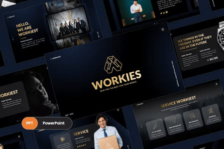 Workies - Pitch Deck Powerpoint, Keynote and Google Slides Template