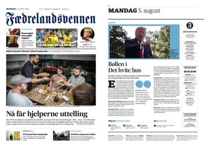 Fædrelandsvennen – 05. august 2019
