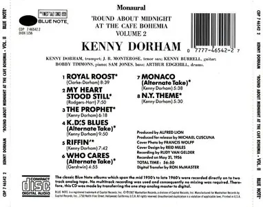 Kenny Dorham – ‘Round About Midnight At The Cafe Bohemia Vol. 2 (1956)(Blue Note USA Pressing)(CDP 746542 2)