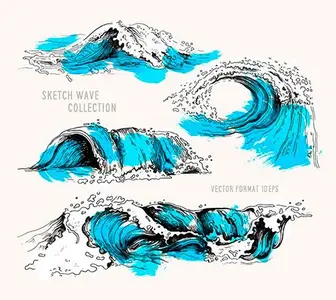 Sketch Ocean Waves