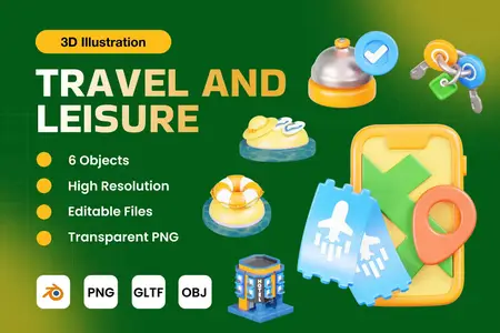 EE - Travel and Leisure 3D Icons V.2 G4EMD8Y