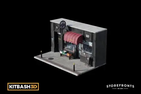 Kitbash: Storefronts - Record Store AHCEERQ