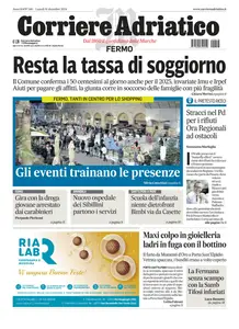 Corriere Adriatico Fermo - 16 Dicembre 2024