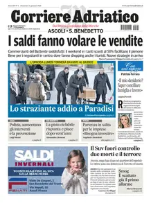 Corriere Adriatico Ascoli - 5 Gennaio 2025