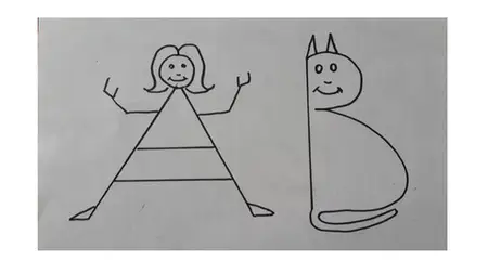 Make Drawings A,B, C, D Alphabets For Children