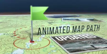 Animated Map Path - Project for After Effects (VideoHive)