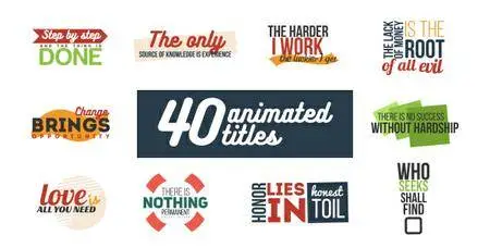 40 Animated Titles - Project for After Effects (VideoHive)