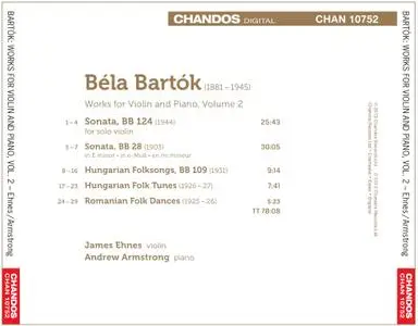 James Ehnes, Andrew Armstrong - Béla Bartók: Works for Violin and Piano, Volume 2: Sonatas and Folk Dances (2013) (Repost)