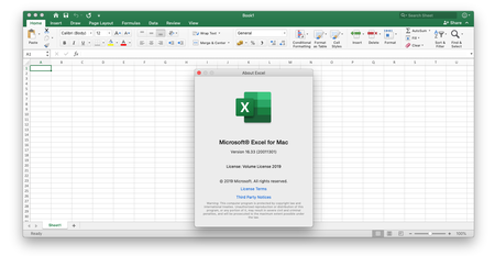 Microsoft Excel 2019 for Mac v16.33 VL Multilingual